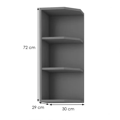 NOMIN felső sarokszekrény - szélesség 30 cm, antracit