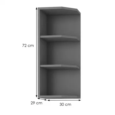 NOMIN felső sarokszekrény - szélesség 30 cm, antracit