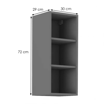 NOMIN felső nyitott szekrény - szélesség 30 cm, antracit