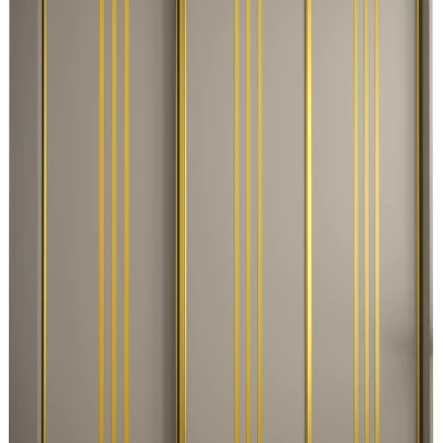 INDIRA 6 gardróbszekrény - 170/45 cm, kasmír / arany