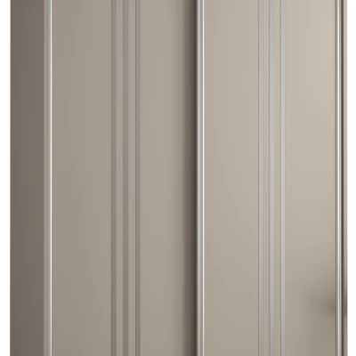 INDIRA 6 gardróbszekrény - 130/45 cm, kasmír / ezüst