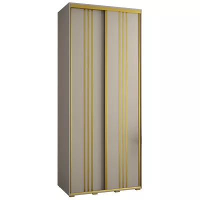 INDIRA 6 gardróbszekrény - 110/45 cm, kasmír / arany