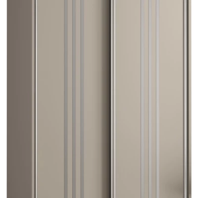 INDIRA 6 gardróbszekrény - 110/45 cm, kasmír / ezüst