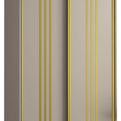 INDIRA 6 gardróbszekrény - 100/45 cm, kasmír / arany