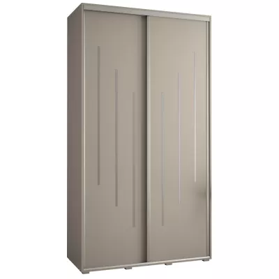 INDIRA 8 gardróbszekrény - 130/45 cm, kasmír / ezüst