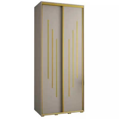 INDIRA 8 gardróbszekrény - 120/45 cm, kasmír / arany