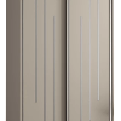 INDIRA 8 gardróbszekrény - 110/45 cm, kasmír / ezüst