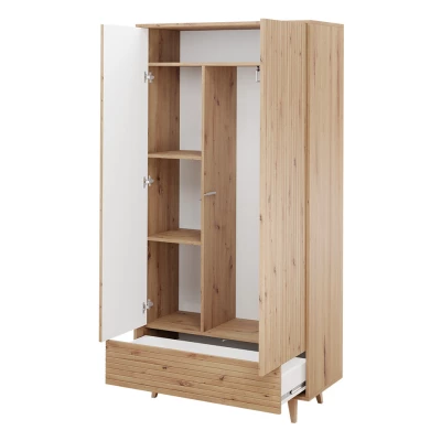Keskeny gardróbszekrény 92 cm PRESIDIO - artisan tölgyfa