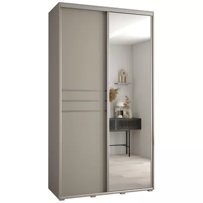 INDIRA 11 gardróbszekrény - 130/45 cm, kasmír / ezüst