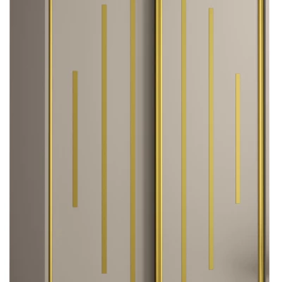 INDIRA 12 gardróbszekrény - 100/45 cm, kasmír / arany