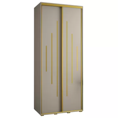 INDIRA 12 gardróbszekrény - 110/45 cm, kasmír / arany
