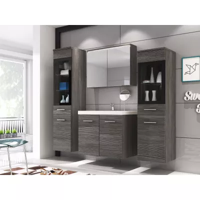 YUKO 2 fürdőszobabútor - bodega vörösfenyő + INGYENES mosdó