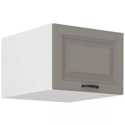 Felső szekrény zsanéros ajtókkal SOPHIA - szélesség 50 cm, világos szürke / fehér