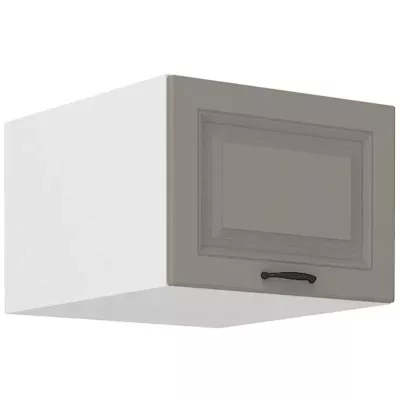 Felső szekrény zsanéros ajtókkal SOPHIA - szélesség 50 cm, világos szürke / fehér