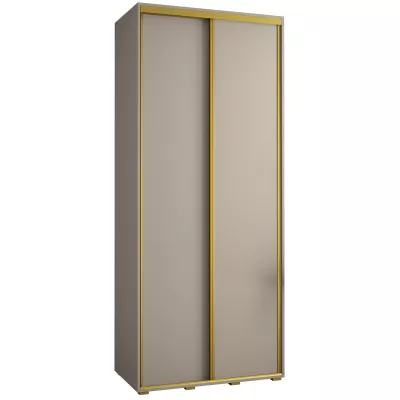 INDIRA 1 gardróbszekrény - 110/60 cm, kasmír / arany