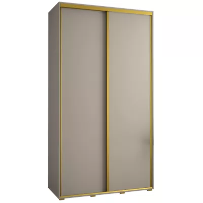 INDIRA 1 gardróbszekrény - 140/60 cm, kasmír / arany