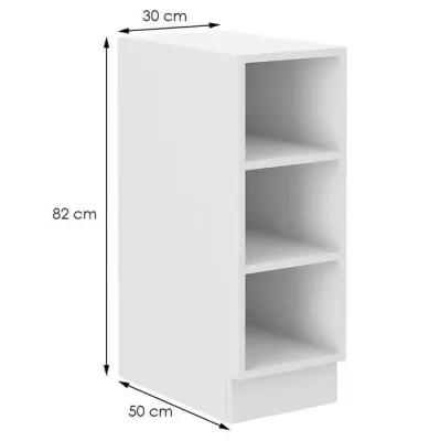 SABRYA alsó nyitott szekrény - szélesség 30 cm, fehér