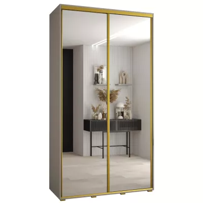 INDIRA 2 gardróbszekrény - 140/60 cm, kasmír / arany