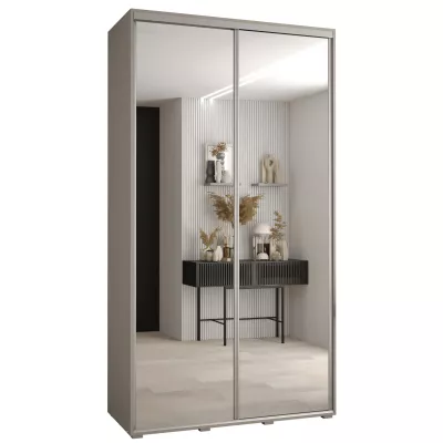 INDIRA 2 gardróbszekrény - 130/60 cm, kasmír / ezüst
