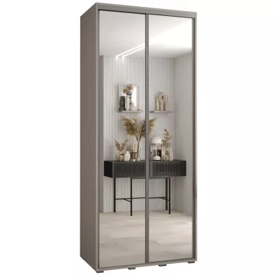 INDIRA 2 gardróbszekrény - 120/60 cm, kasmír / ezüst
