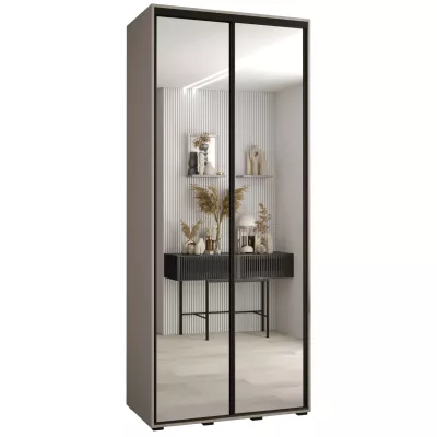 INDIRA 2 gardróbszekrény - 120/60 cm, kasmír / fekete