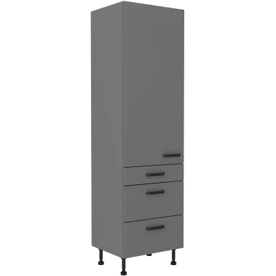 NELJA fiókos élelmiszerszekrény - szélesség 60 cm, antracit