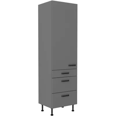 NELJA fiókos élelmiszerszekrény - szélesség 60 cm, antracit