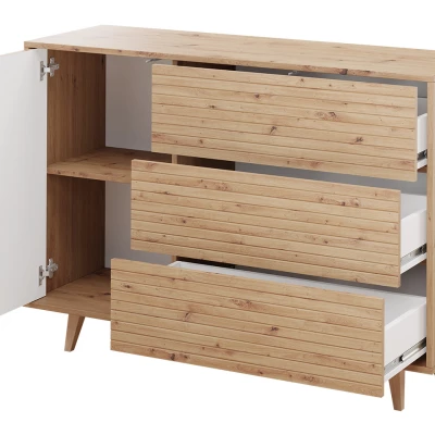 PRESIDIO széles, kombinált fiókos komód - artisan tölgyfa