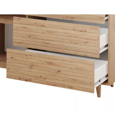 PRESIDIO széles, kombinált fiókos komód - artisan tölgyfa