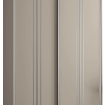 INDIRA 6 gardróbszekrény - 130/60 cm, kasmír / ezüst