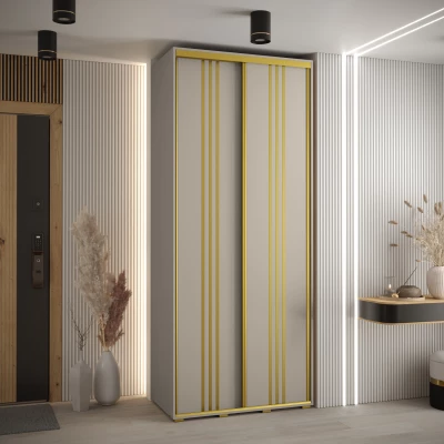 INDIRA 6 gardróbszekrény - 120/60 cm, kasmír / arany