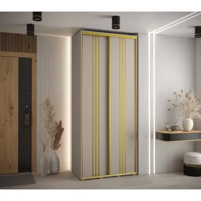 INDIRA 6 gardróbszekrény - 120/60 cm, kasmír / arany
