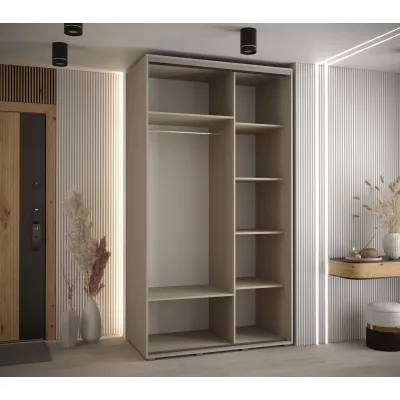 INDIRA 8 gardróbszekrény - 130/60 cm, kasmír / arany