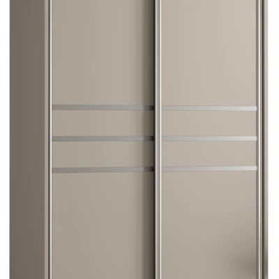 INDIRA 10 gardróbszekrény - 120/60 cm, kasmír / ezüst