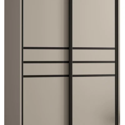 INDIRA 10 gardróbszekrény - 110/60 cm, kasmír / fekete