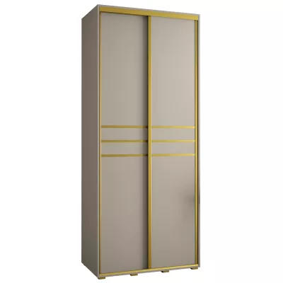 INDIRA 10 gardróbszekrény - 100/60 cm, kasmír / arany
