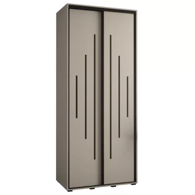INDIRA 12 gardróbszekrény - 120/60 cm, kasmír / fekete