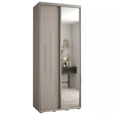 INDIRA 13 gardróbszekrény - 110/60 cm, kasmír / ezüst