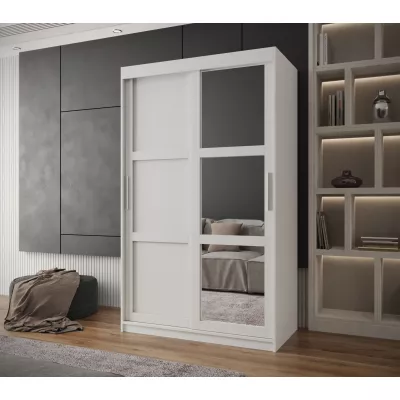 KORRA 2 gardróbszekrény - 120 cm, fehér / ezüst