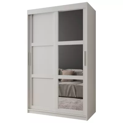 KORRA 2 gardróbszekrény - 120 cm, fehér / ezüst