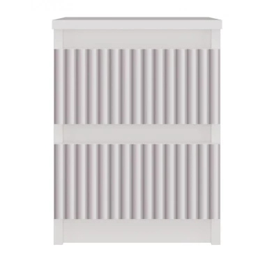 Gyerekszoba éjjeliszekrény DUSTER - fehér / rózsaszín