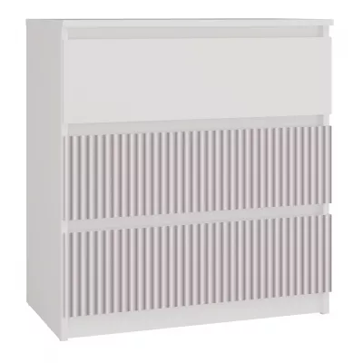 DUSTER komód gyerekszobába - fehér / rózsaszín