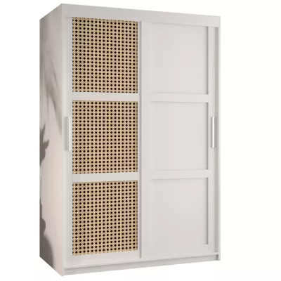 HALIMA 3 gardróbszekrény - 120 cm, fehér / ezüst