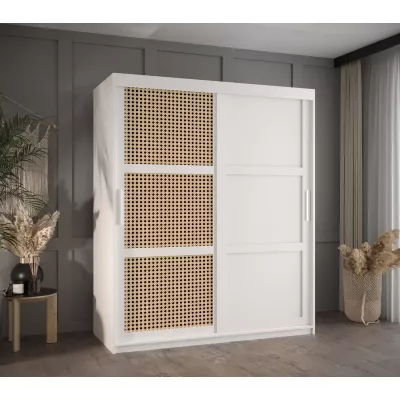 HALIMA 3 gardróbszekrény - 150 cm, fehér / ezüst