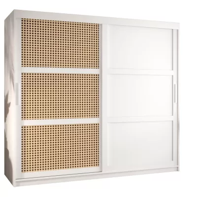 HALIMA 3 rdróbszekrény - 200 cm, fehér / ezüst