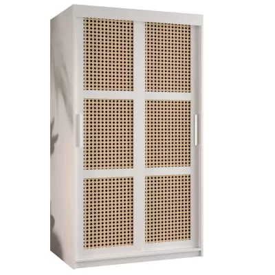 HALIMA 1 gardróbszekrény - 100 cm, fehér / ezüst