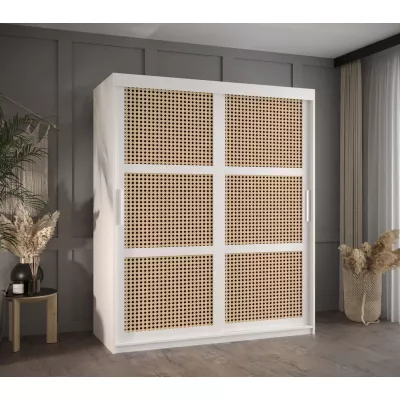 HALIMA 1 gardróbszekrény - 150 cm, fehér / ezüst