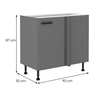 NELJA bővíthető sarokszekrény - szélesség 105 cm, antracit