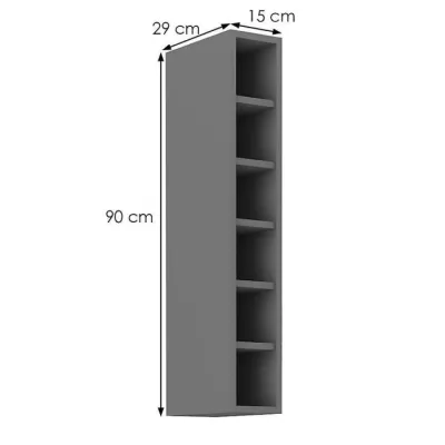 NELJA magas faliszekrény - szélesség 15 cm, antracit