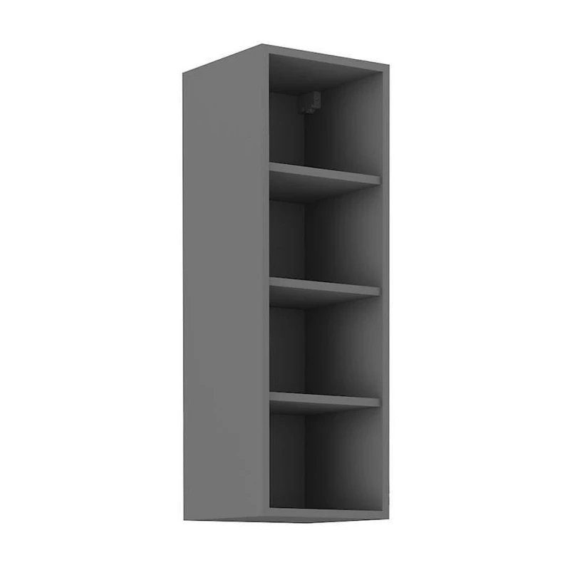 Magas nyitott szekrény NELJA - szélesség 30 cm, antracit